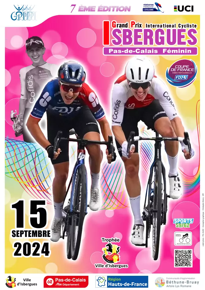 Affiche officielle Grand Prix Isbergues Féminin 2024