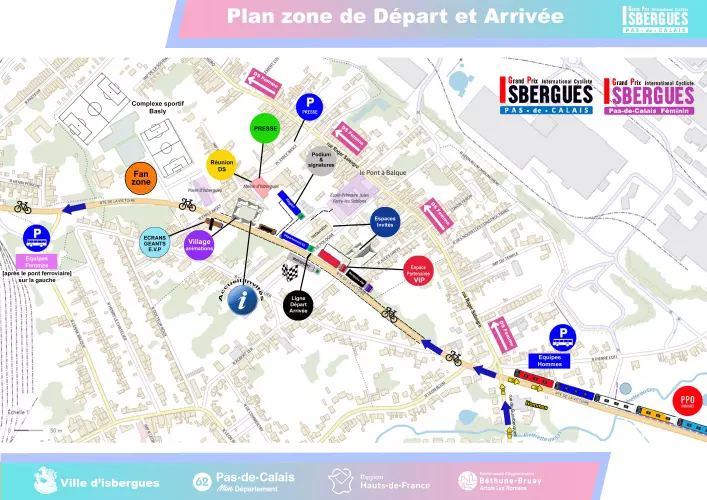 Plan zone de départ et d'arrivée